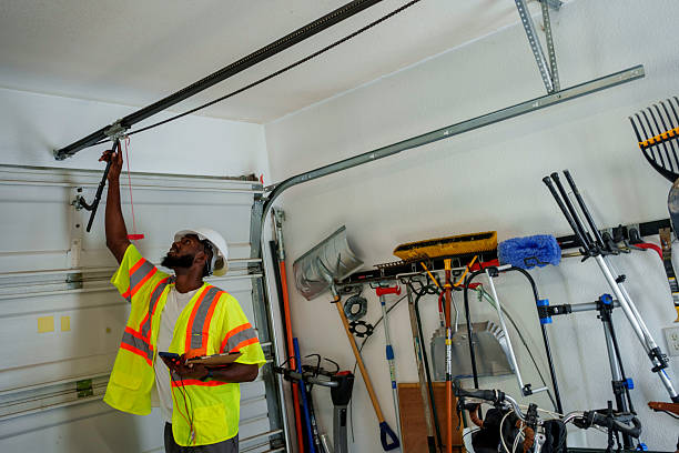 Professional Garage Door Panel Replacement technician working in Winona County County, MN